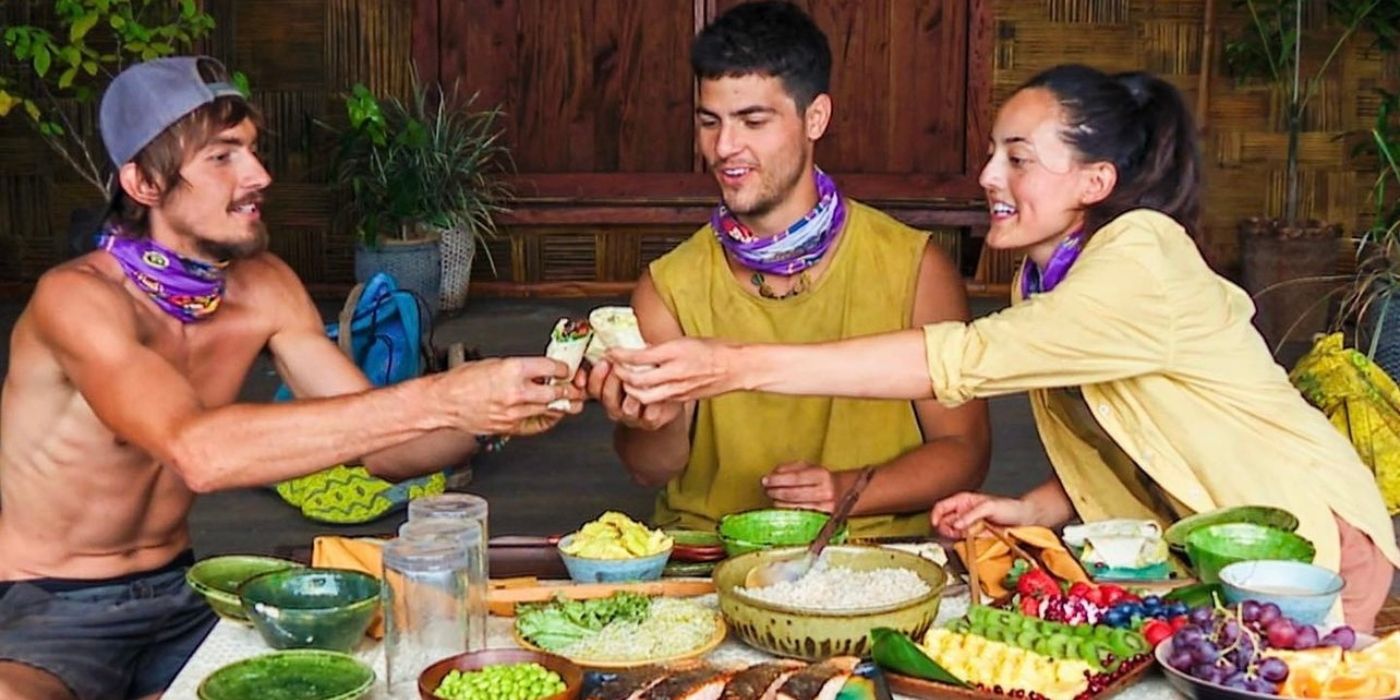 Kyle, Sam, and Rachel enjoy reward on &lsquo;Survivor 47.'