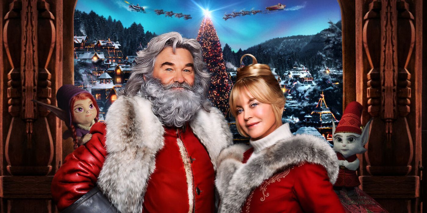 Kurt Russell and Goldie Hawn on the poster of The Christmas Chronicles 2