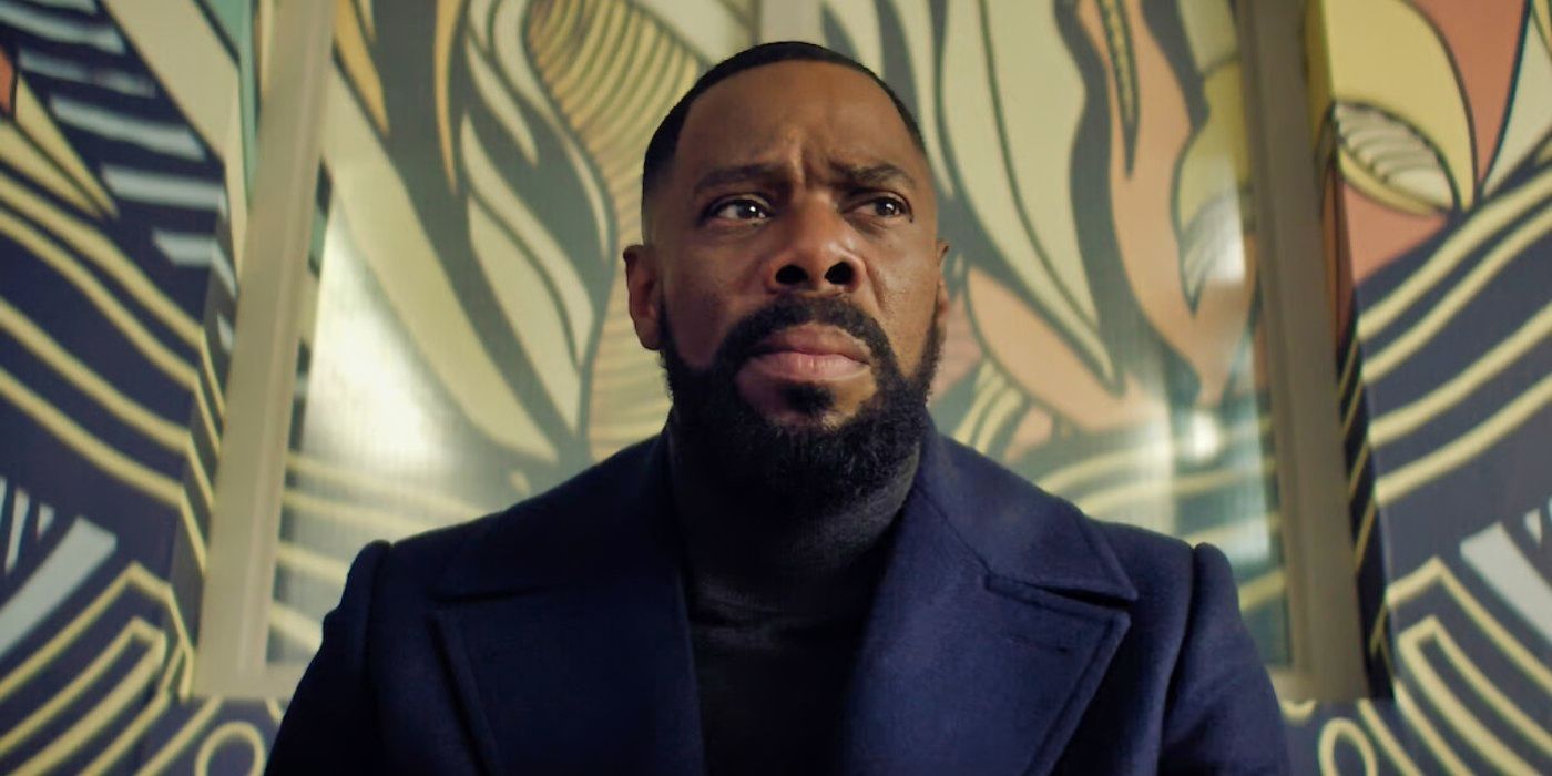 Colman Domingo against a patterned wall