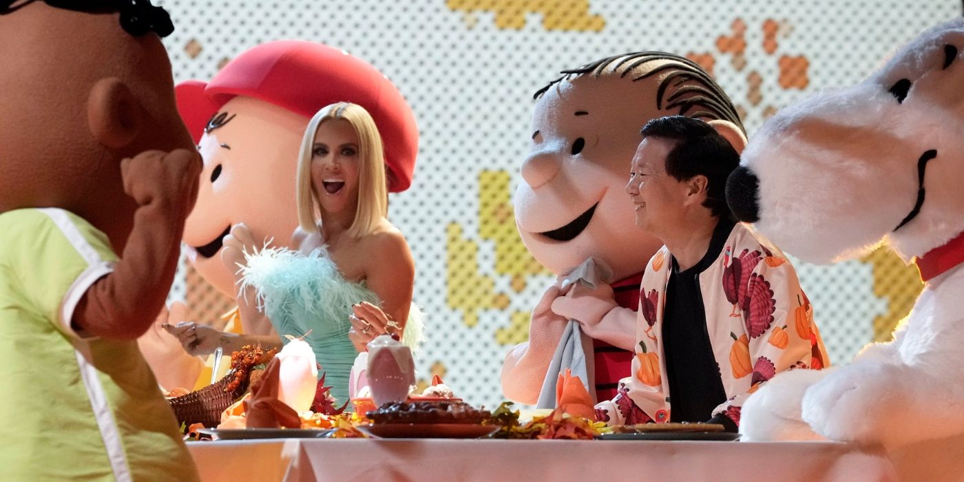 Jenny and Ken with the Peanuts on &lsquo;The Masked Singer.'