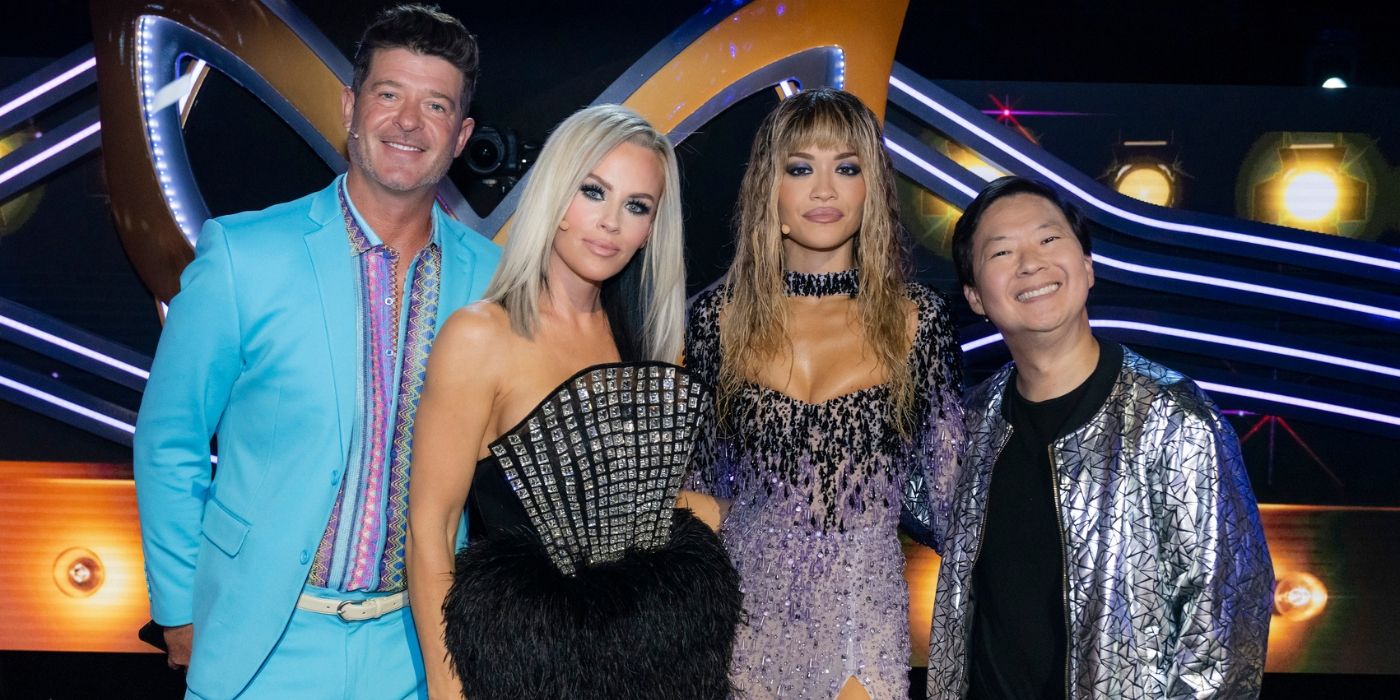 Robin Thicke, Jenny McCarthy Wahlberg, Rita Ora, and Ken Jeong celebrate Miley Cyrus on &lsquo;The Masked Singer.'