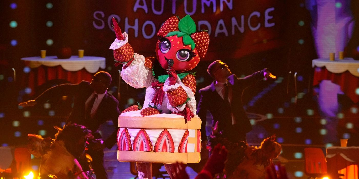 Strawberry Shortcake performs on Peanuts Night on 'The Masked Singer' Season 12. 