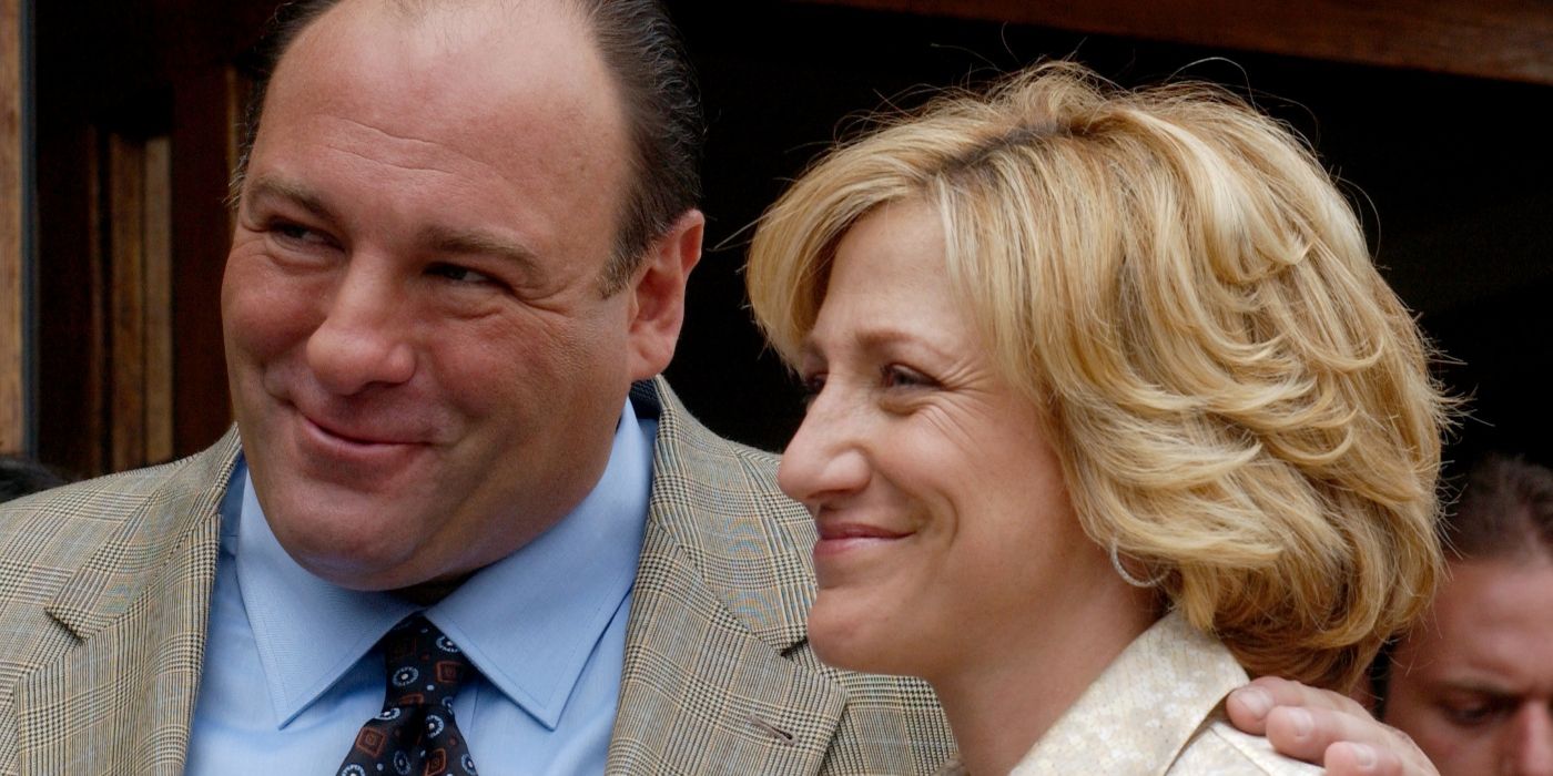 James Gandolfini and Edie Falco in "Mr. and Mrs. John Sacrimoni Request" in 'The Sopranos'