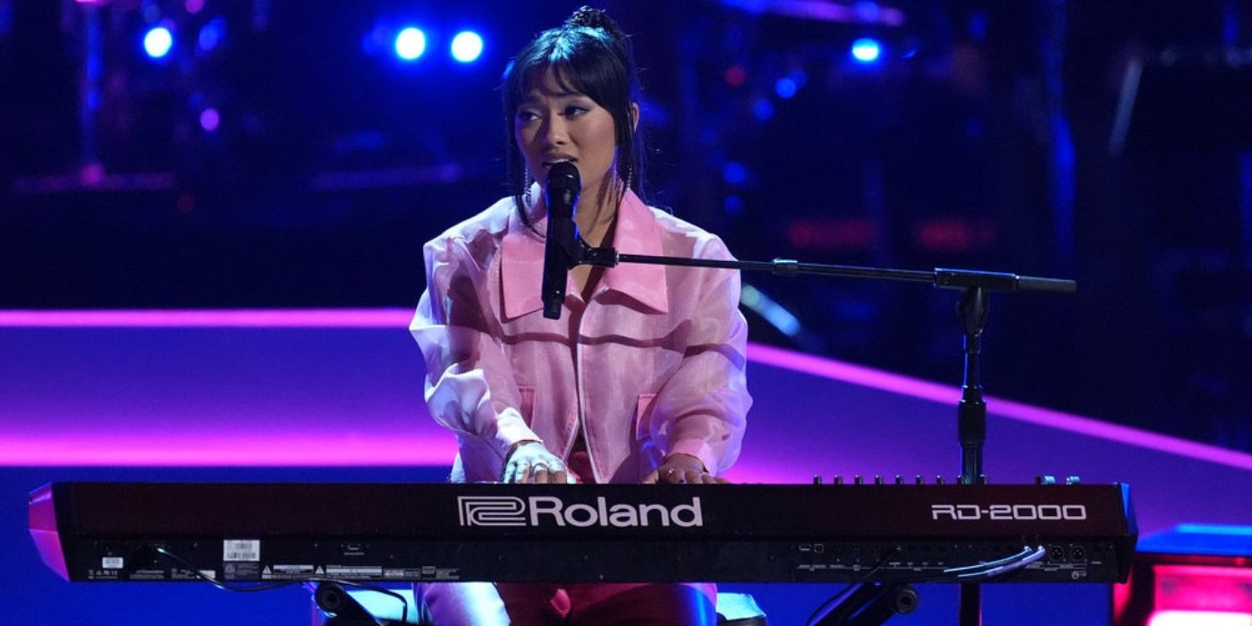 Kay Sibal sings during the Knockouts on 'The Voice' Season 26.