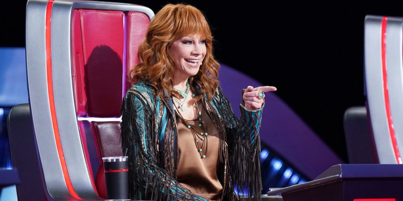 Reba McEntire is entertained by her team on 'The Voice' Season 26.