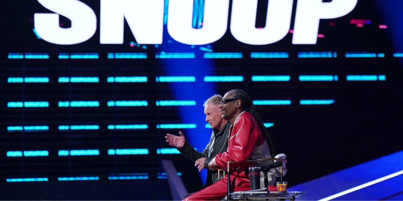 Sting and Snoop Dogg during the coaching of the Knockouts on 'The Voice' Season 26.