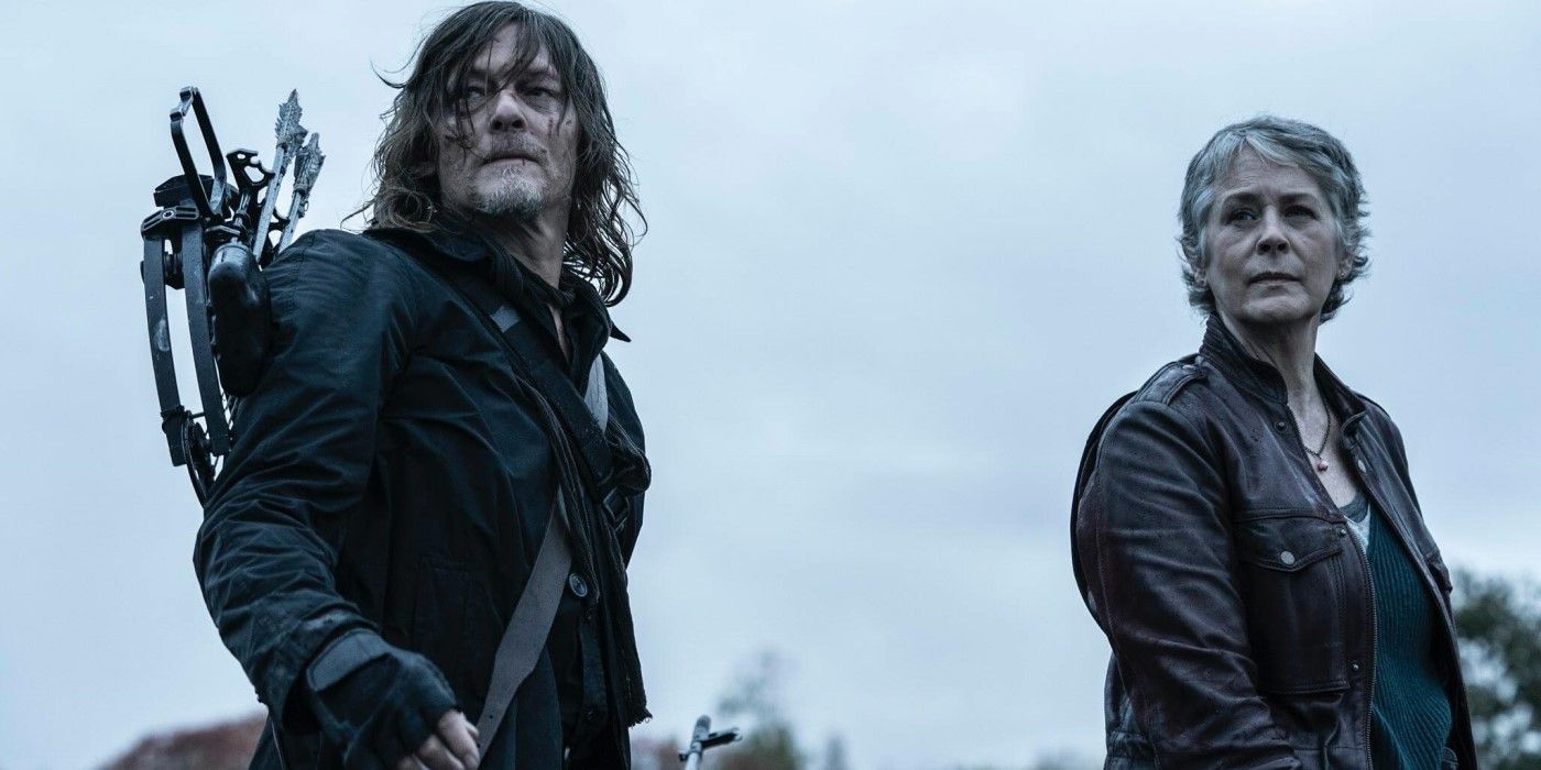 Daryl and Carol look off into the distance in 'The Walking Dead: Daryl Dixon'