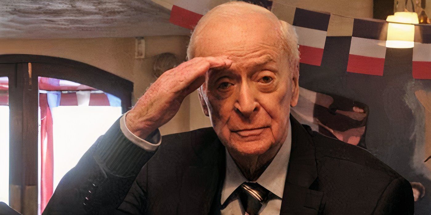 Sir Michael Caine as Bernie salutes in &lsquo;The Great Escaper&rsquo;