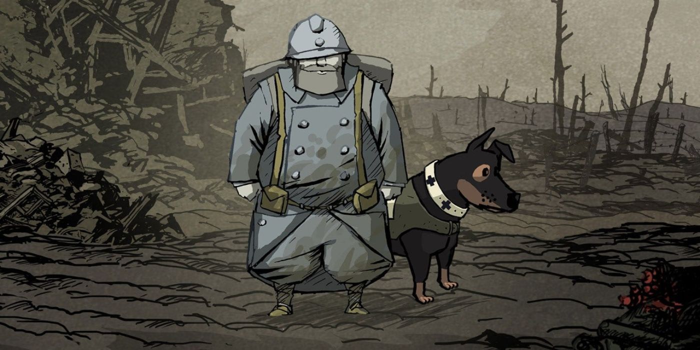 Emile (left) and Walt (right) stand in no-man&rsquo;s land in &lsquo;Valiant Hearts: The Great War&rsquo;