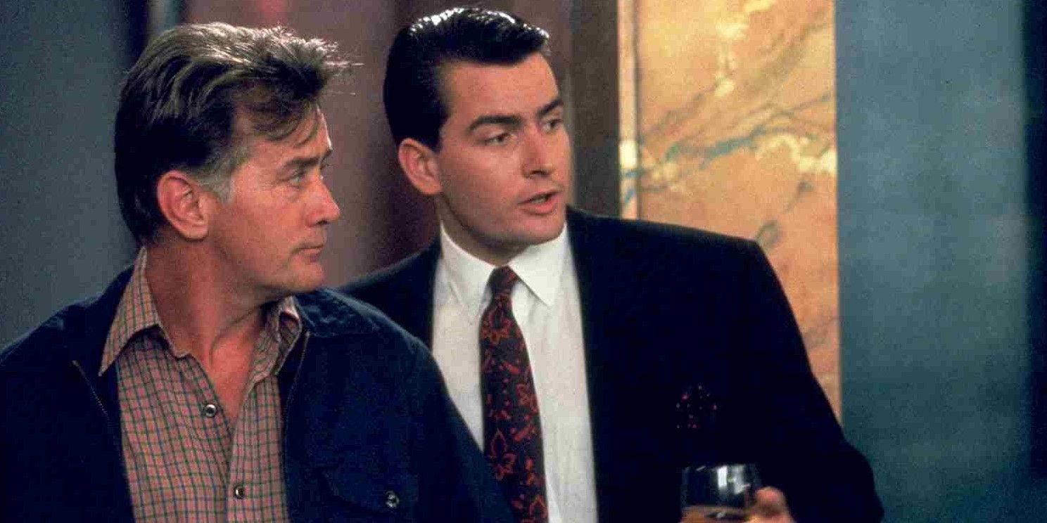 Carl and Bud Fox talking in Wall Street.