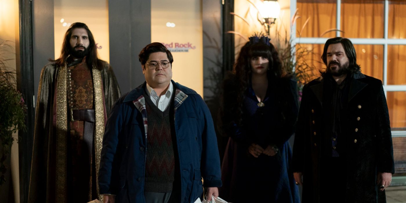 Nandor, Guillermo, Nadja, and Laszlo in 'What We Do in the Shadows' Season 5.