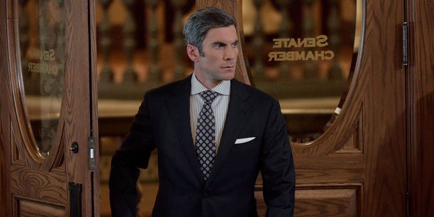 Wes Bentley as Jamie Dutton enters the Senate Chamber in the 'Yellowstone' episode "Three Fifty-Three"