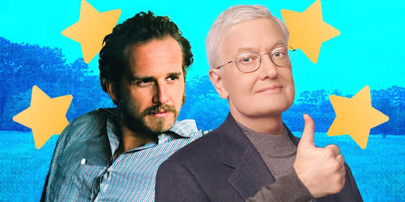 Actor Josh Lucas in Undertow, next to film critic Roger Ebert giving a thumbs up.