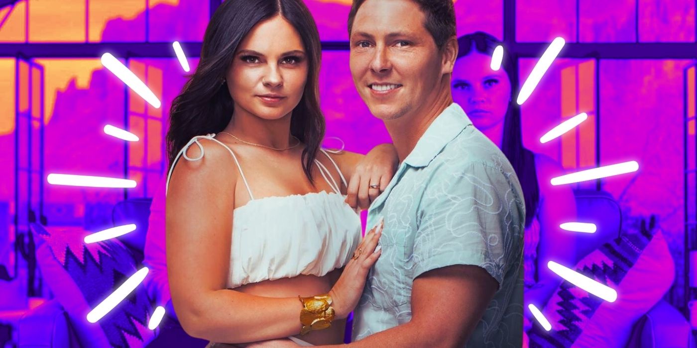 Customised image of '90 Day Fiance' stars Julia Trubkina and Brandon Gibbs