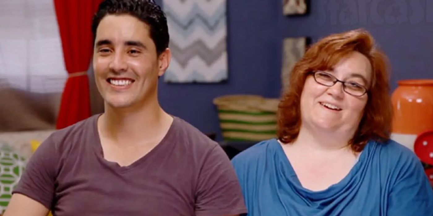 Danielle and Mohamed sit next to each other for an interview on 90 Day Fiance.