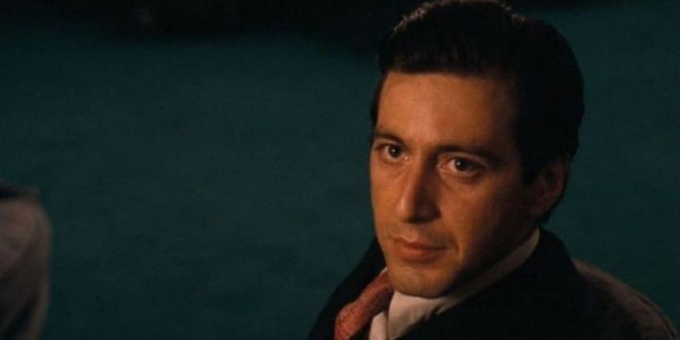 Al Pacino as Michael Corleone in a chair in 'The Godfather' (1972)