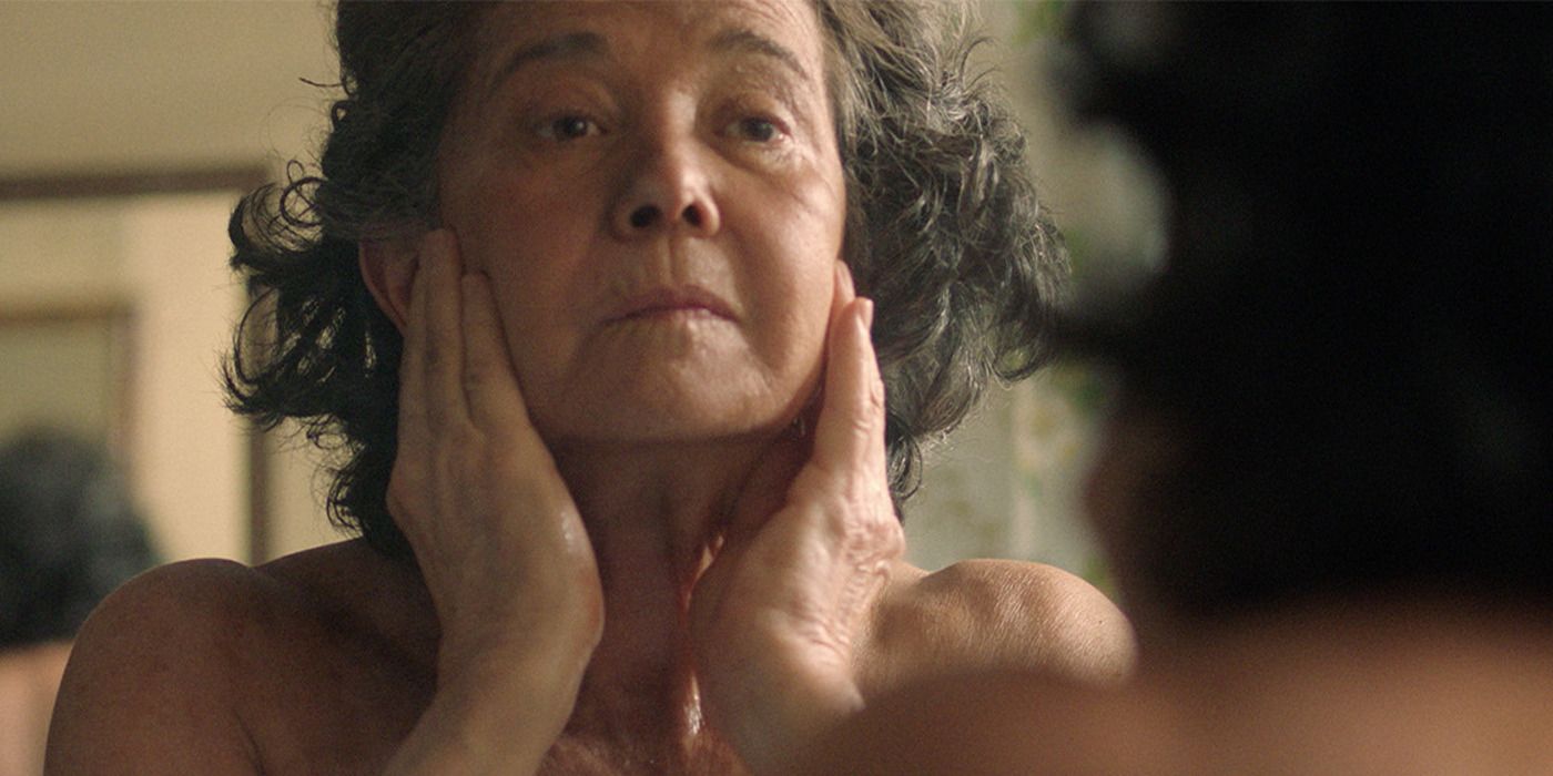 An old lady in the mirror in &lsquo;Memories of a Burning Body&rsquo;