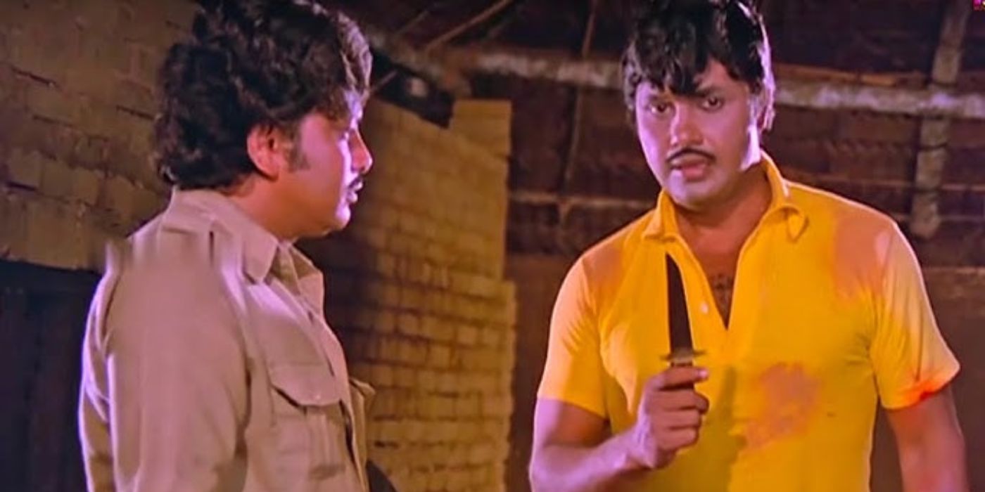 Jayan in the film 'Angakkuri'