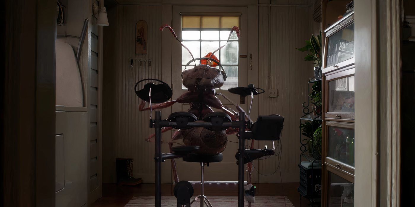 Antony the Ant playing the drums in Ant-Man and the Wasp.