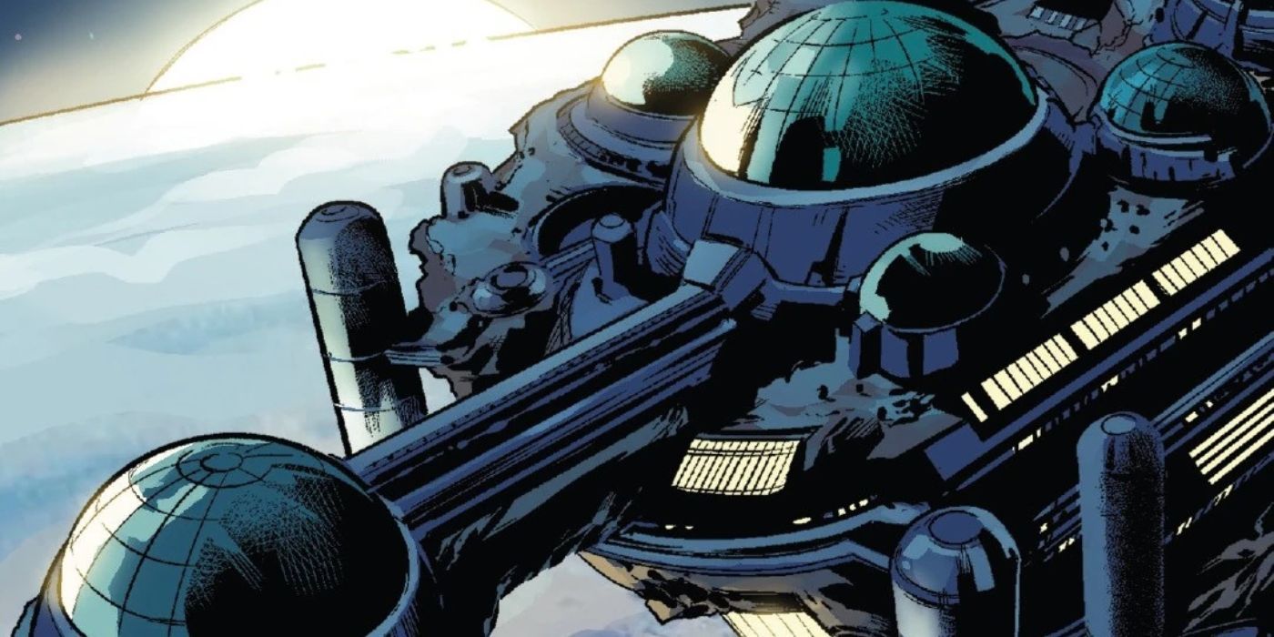 Asteroid M floating in space in Marvel Comics