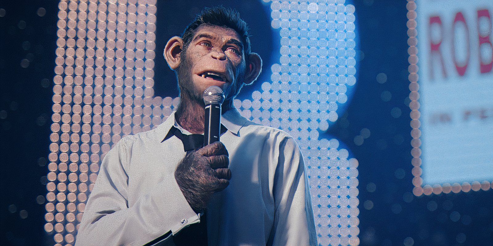 Robbie Williams as played by a CGI Monkey in 'Better Man'