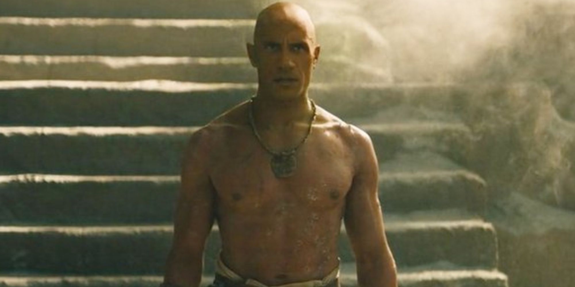 Dwayne &lsquo;The Rock&rsquo; Johnson as a mortal/human Black Adam in &lsquo;Black Adam&rsquo;.
