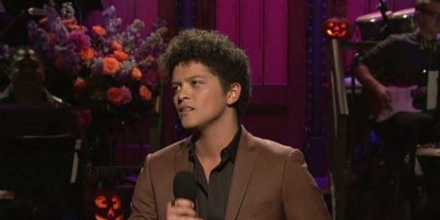 Bruno Mars during an appearance on 'Saturday Night Live'.