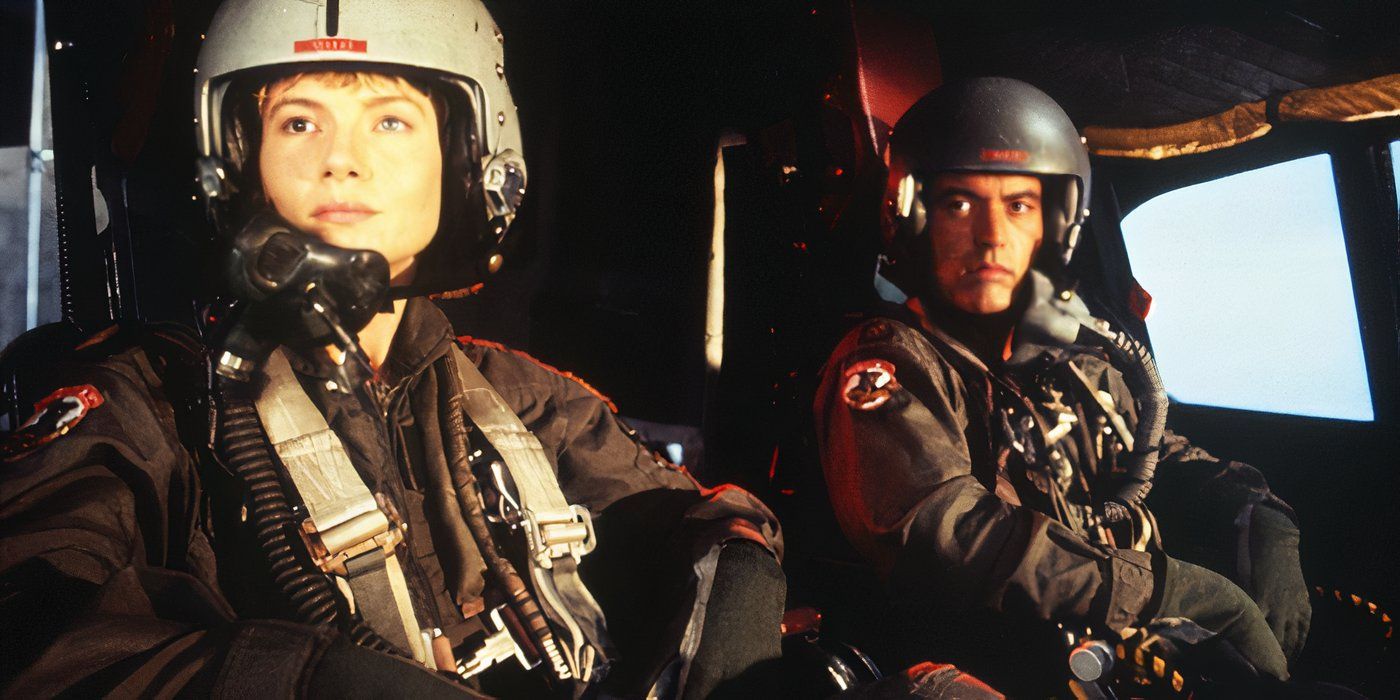 Two pilots flying a plane in &lsquo;By Dawn&rsquo;s Early Light&rsquo;