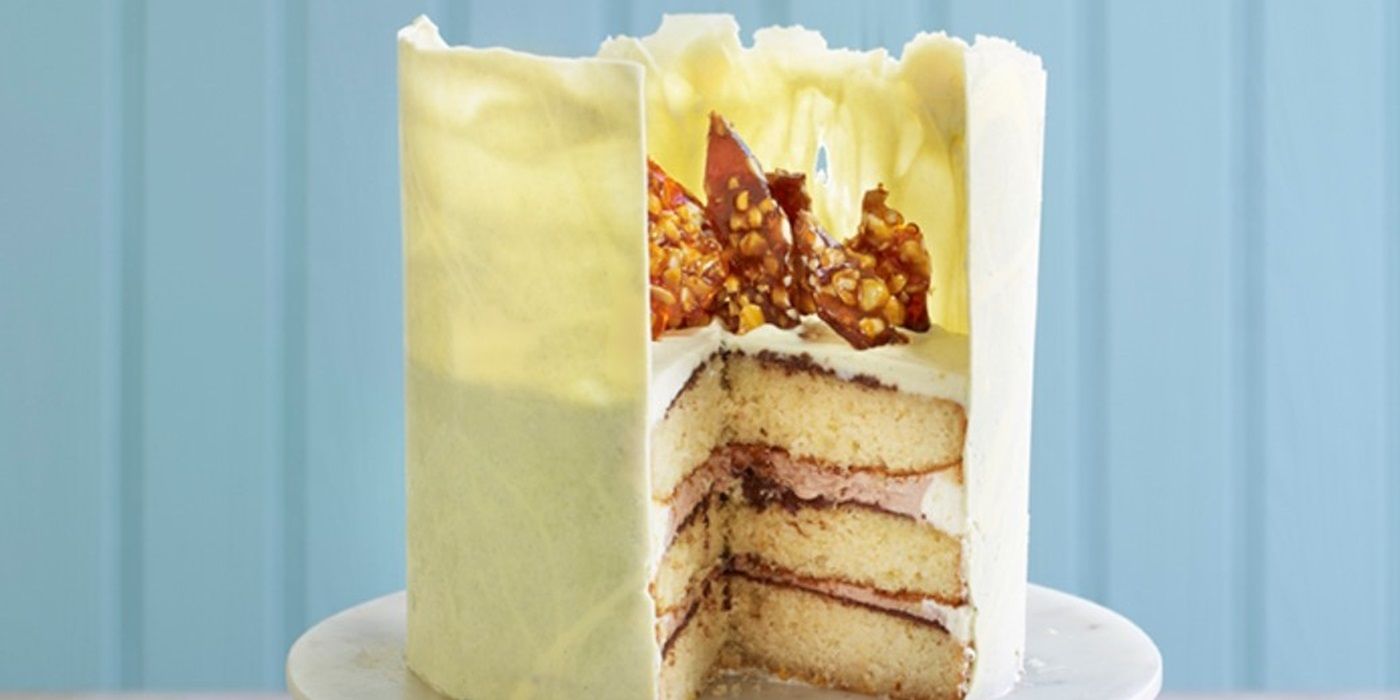 Ruby Bhogal&rsquo;s Chocolate Orange ‘Jackson Pollock’ Collar Cake on &lsquo;The Great British Bakeoff&rsquo;.