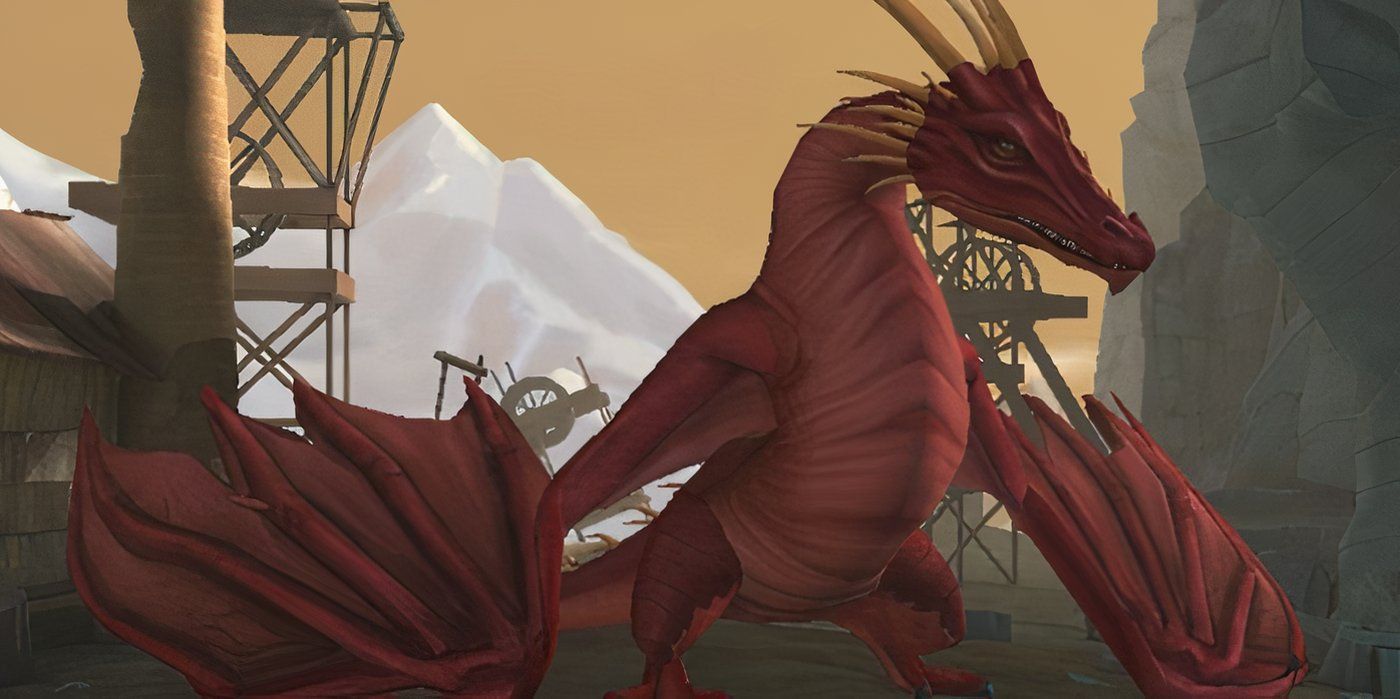 The Chinese fireball, as it appears in &lsquo;Harry Potter: Hogwarts Mystery&rsquo;