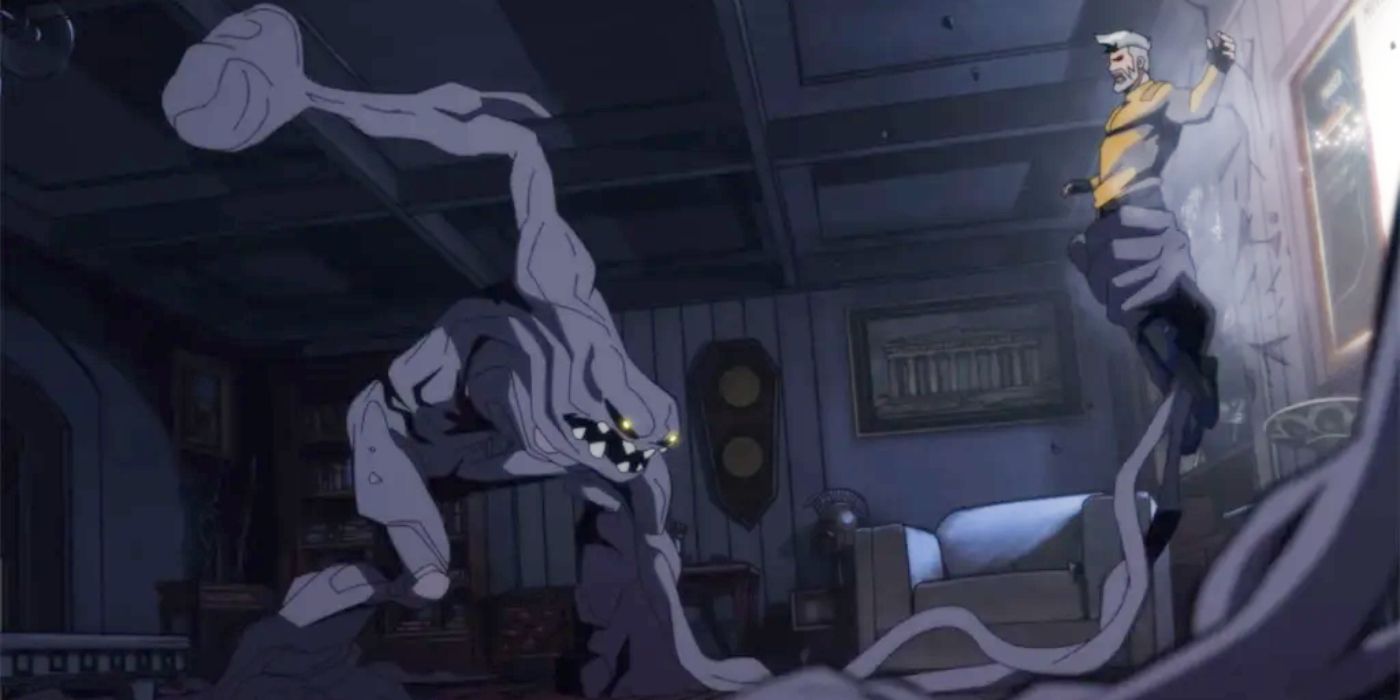 clayface in creature commandos with rick flag sr