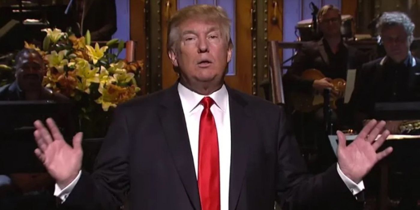 Donald Trump delivers an opening monologue on Saturday Night Live