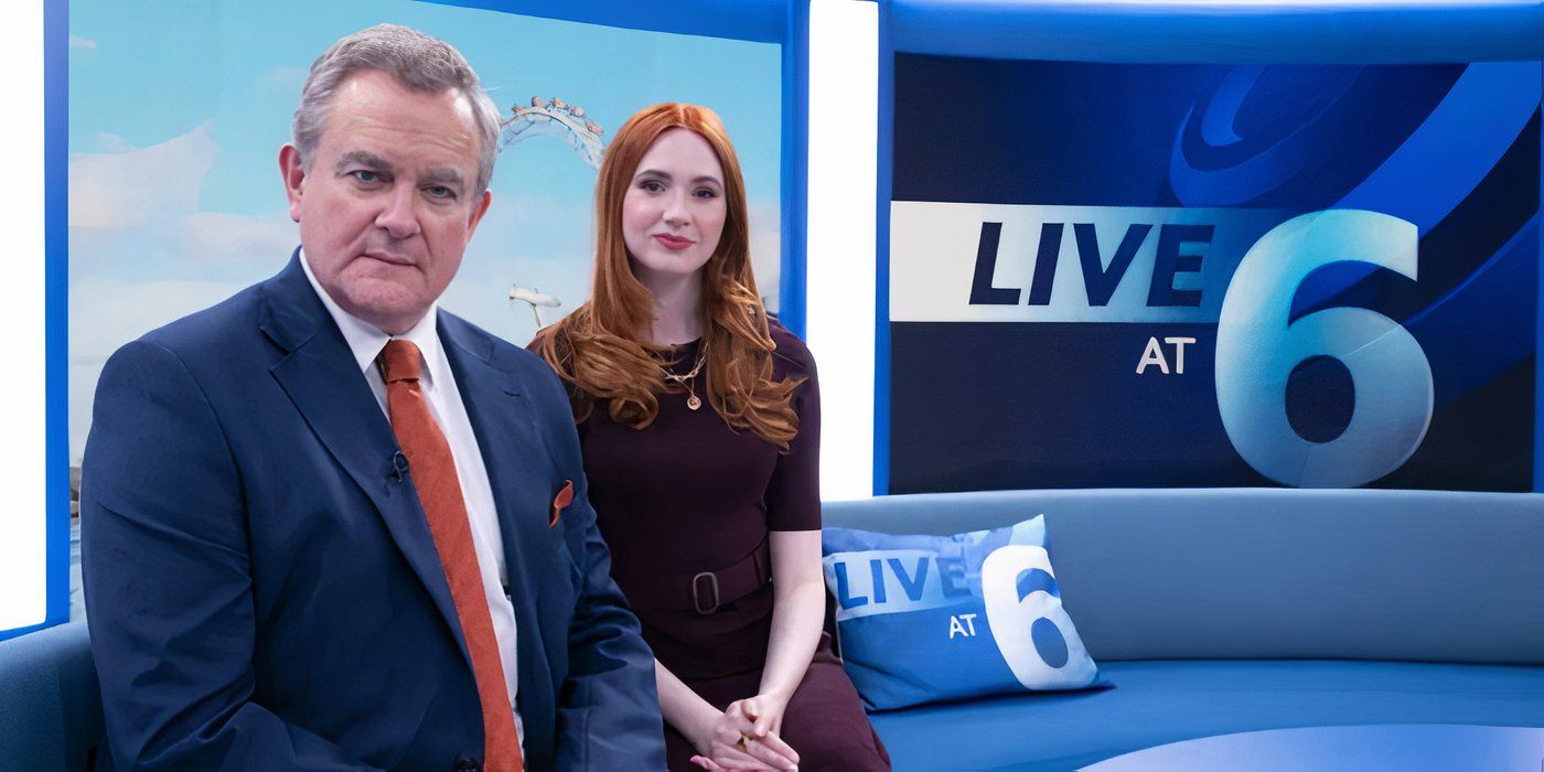 Hugh Bonneville and Karen Gillan in 'Douglas Is Cancelled'