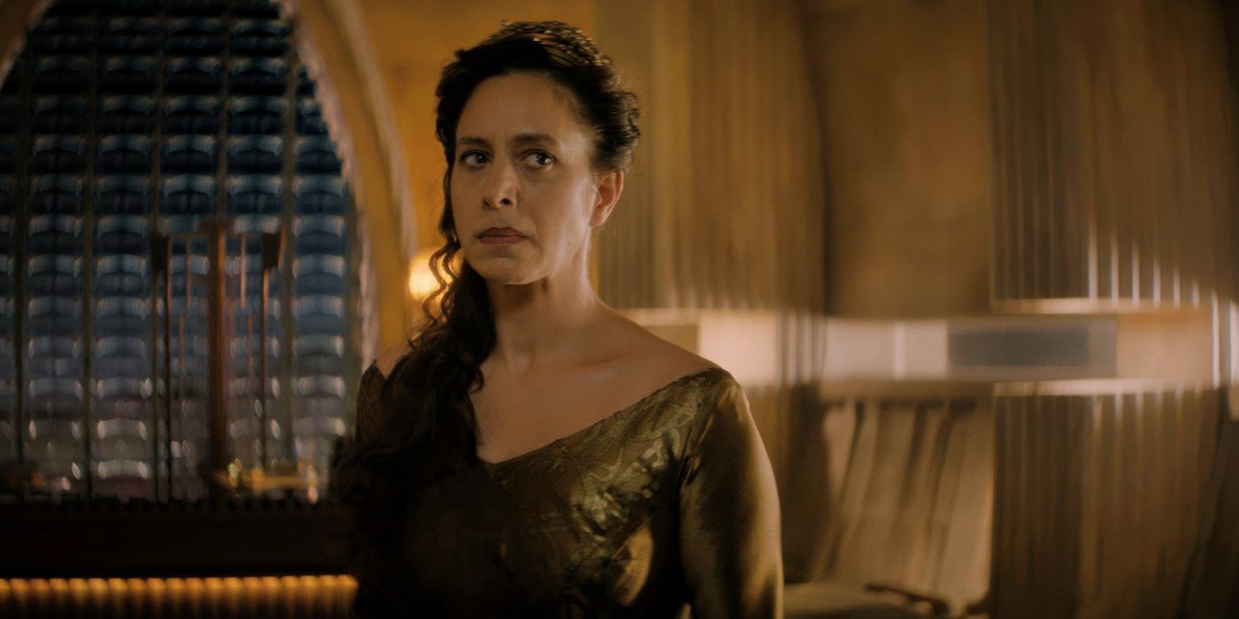 Jodhi May looking angry in Dune: Prophecy