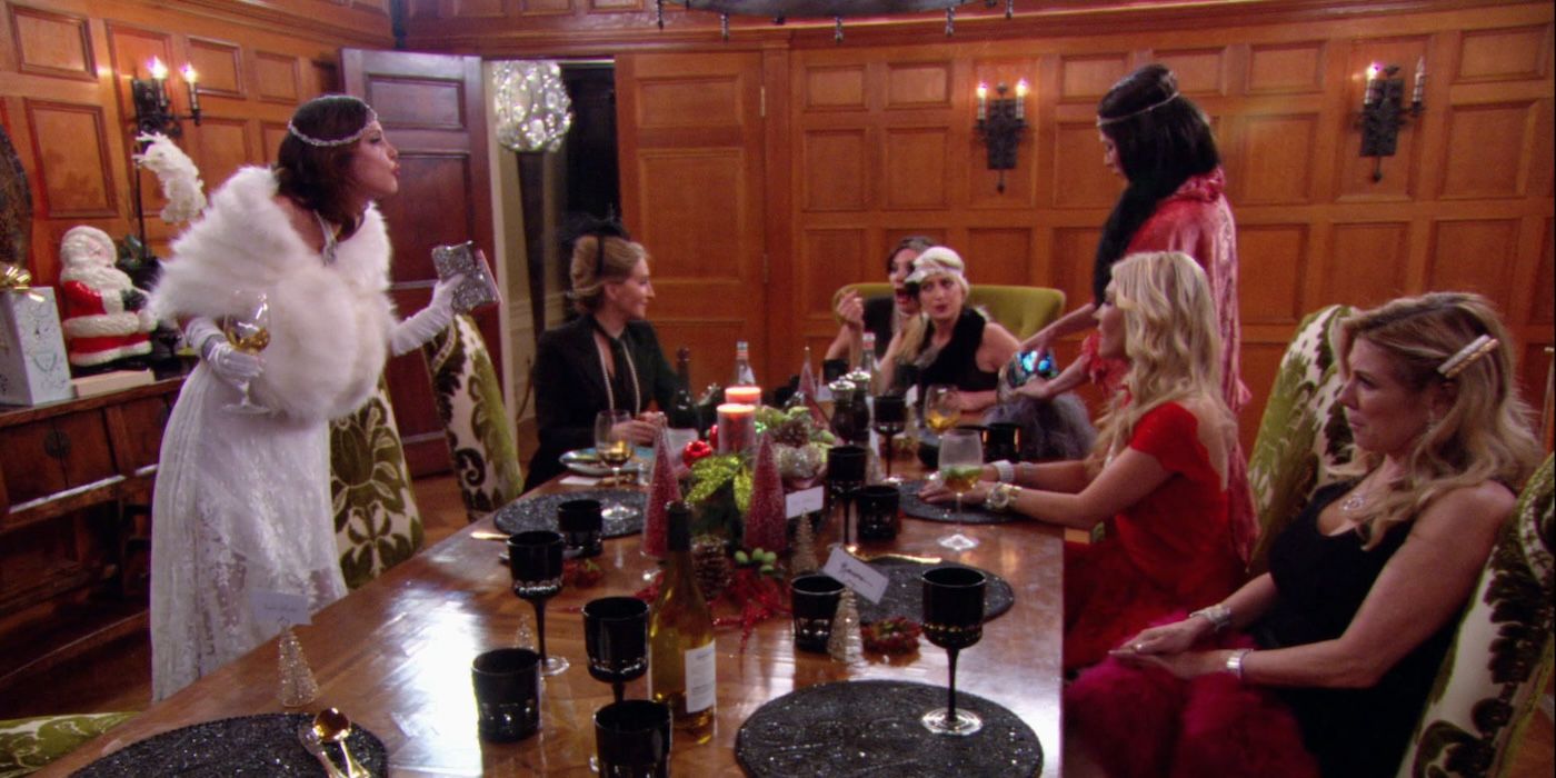 The cast of 'The Real Housewives of New York City' at a murder-mystery party at Bluestone Manor.