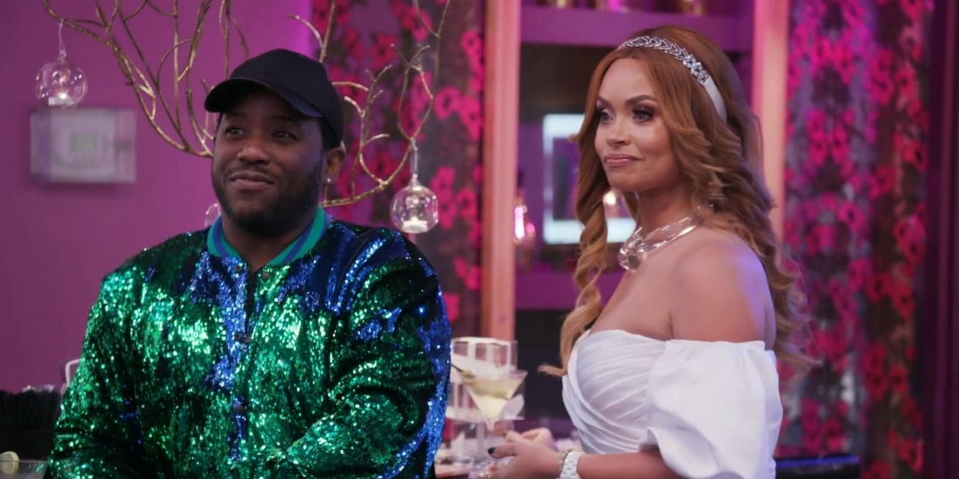 Giselle Bryant and her date at the holiday party on 'The Real Housewives of Potomac'