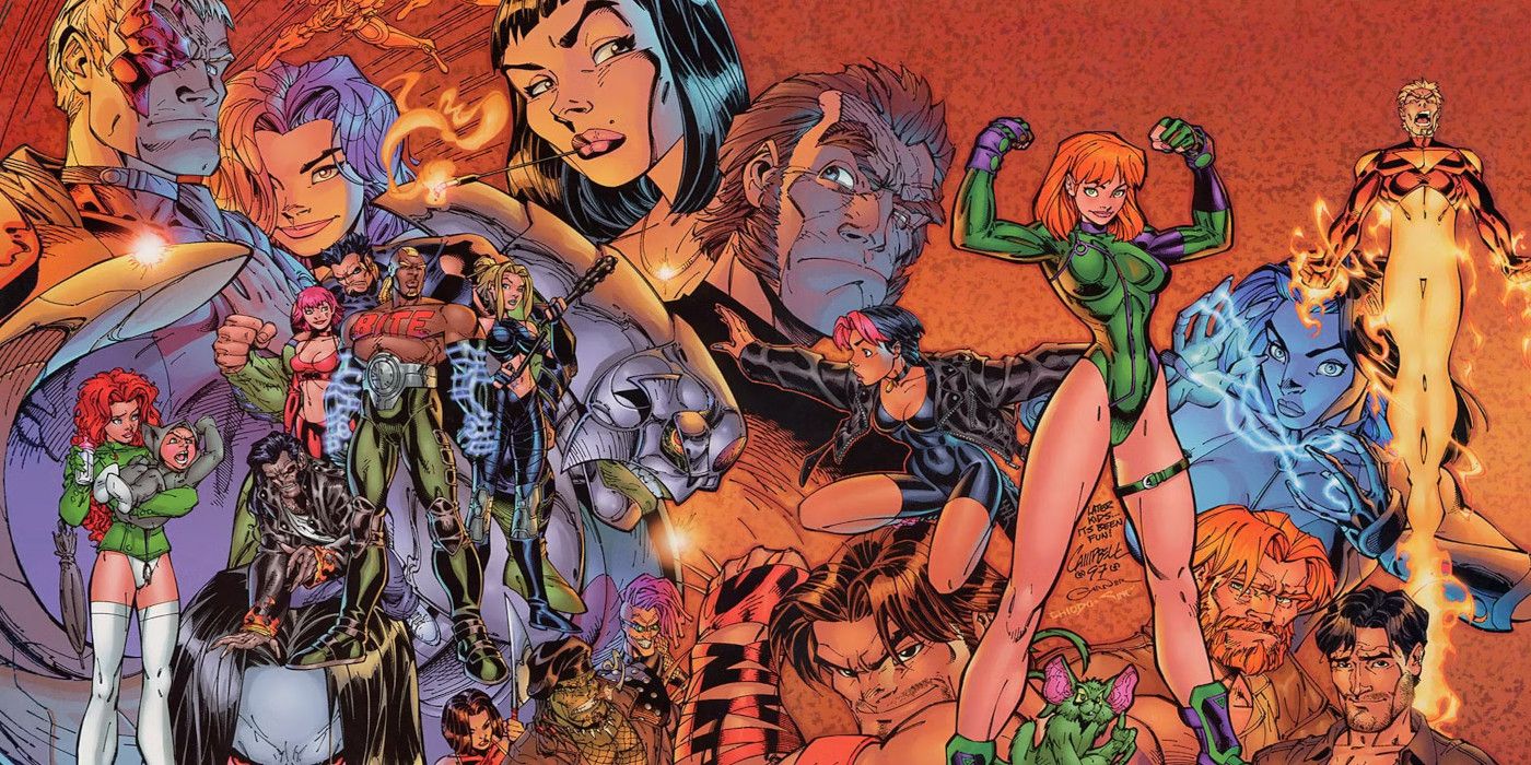 A drawing of the characters in the superhero team Gen13