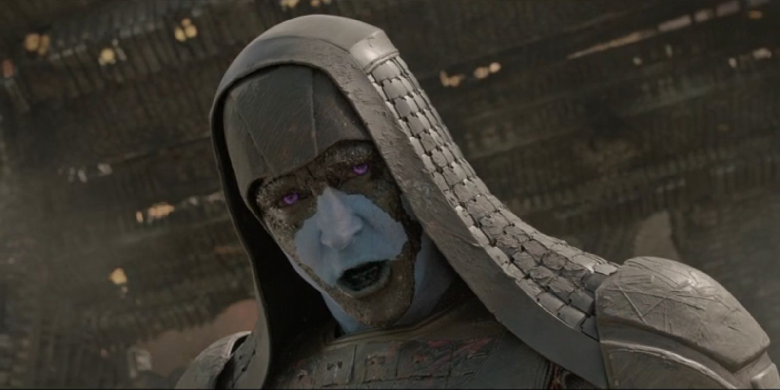 Ronan the Accuser, played by Lee Pace, sneers in 'Guardians of the Galaxy'.