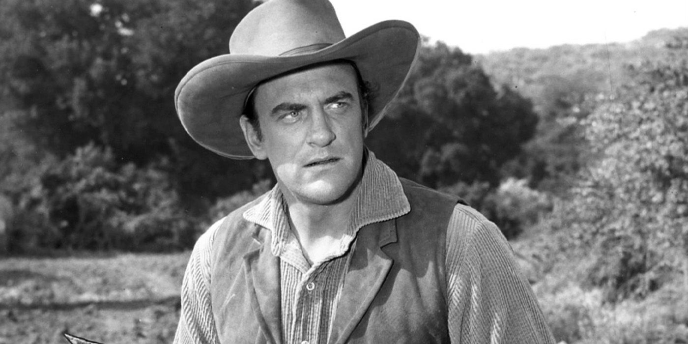 James Arness appears as Marshall Matt Dillon in the early years of 'Gunsmoke.'