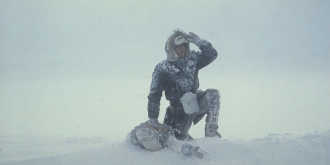 Han kneeling over Luke sleeping in Star Wars: Episode V - The Empire Strikes Back