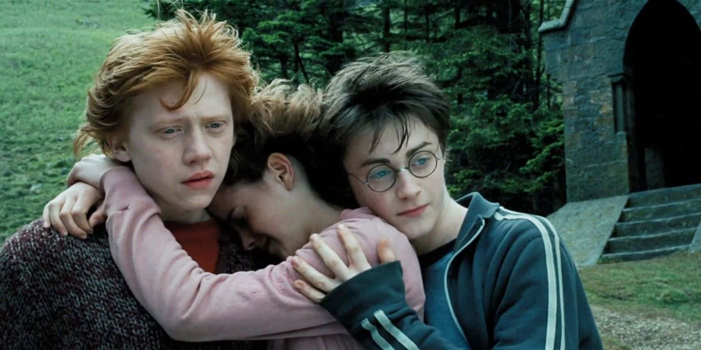 Ron (Rupert Grint), Hermione (Emma Watson), and Harry (Daniel Radcliffe) in &lsquo;Harry Potter and the Prisoner of Azkaban&rsquo;