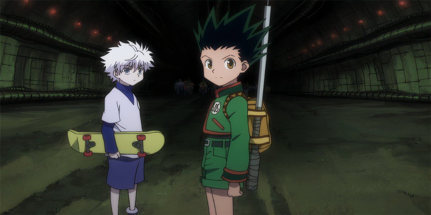 Killua and Gon's first meeting in Hunter x Hunter.