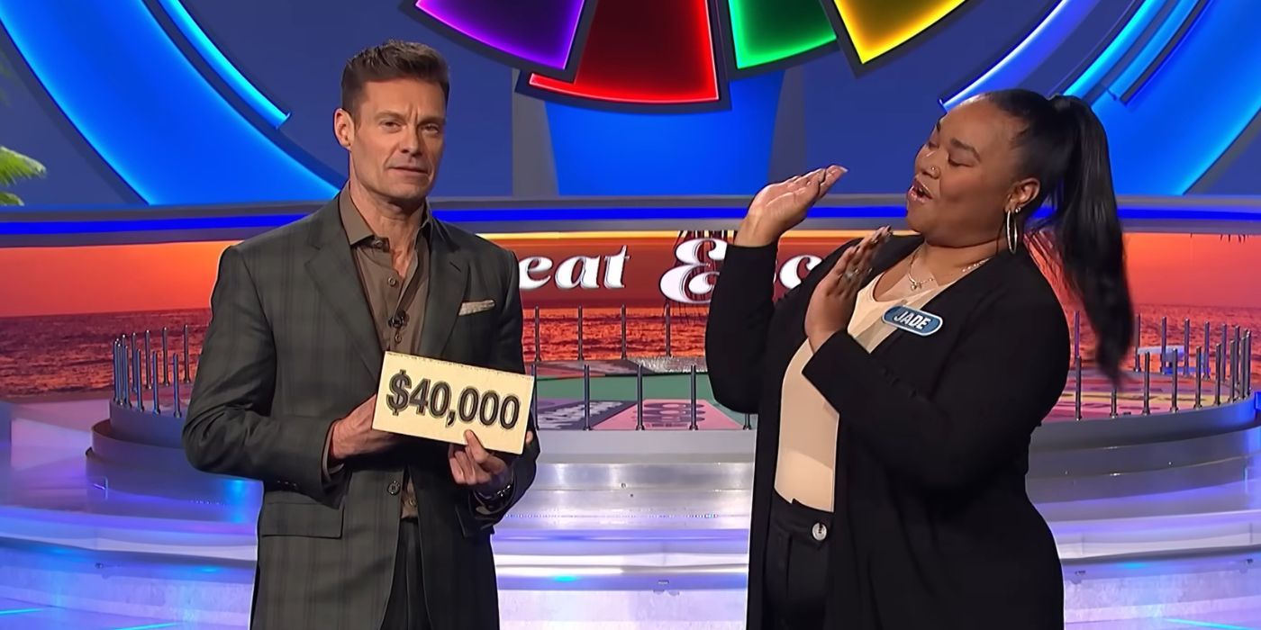 Jade and Ryan Seacrest in Wheel of Fortune