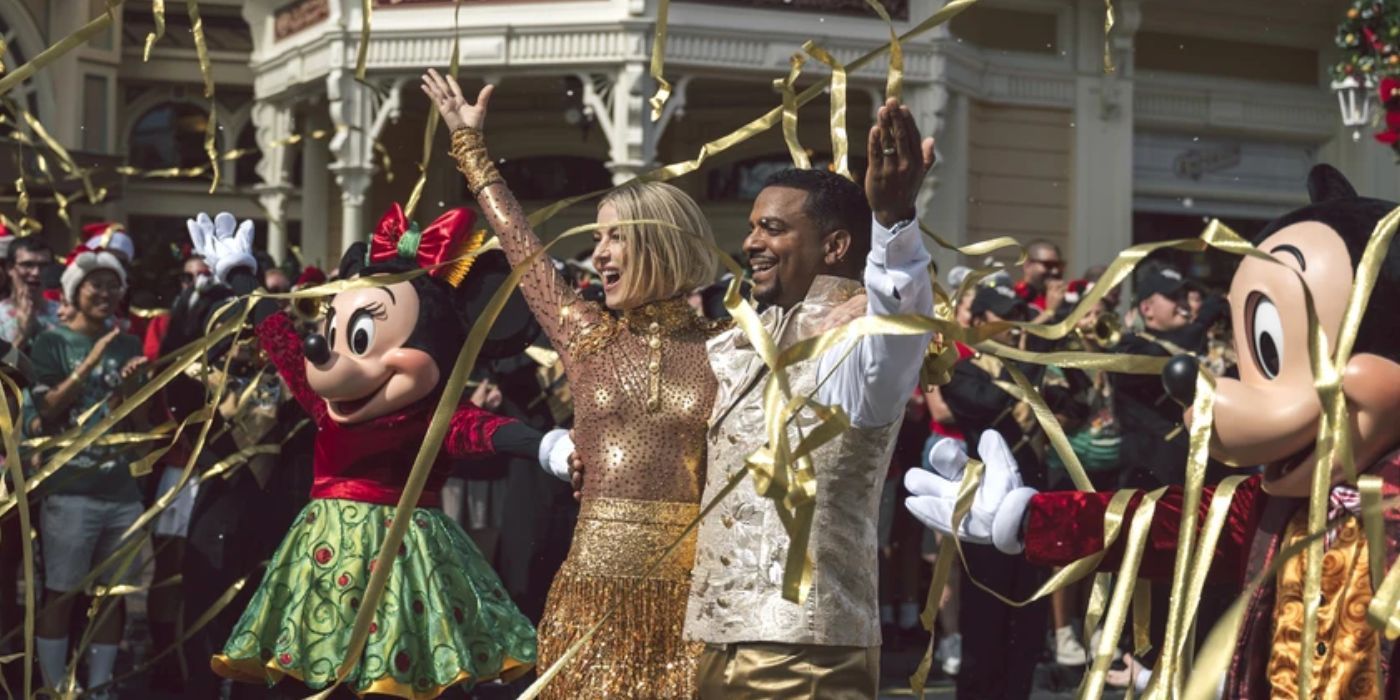 Julianne Hough and Alfonso Ribeiro at the 'The Disney Parks Magical Christmas Day Parade'.