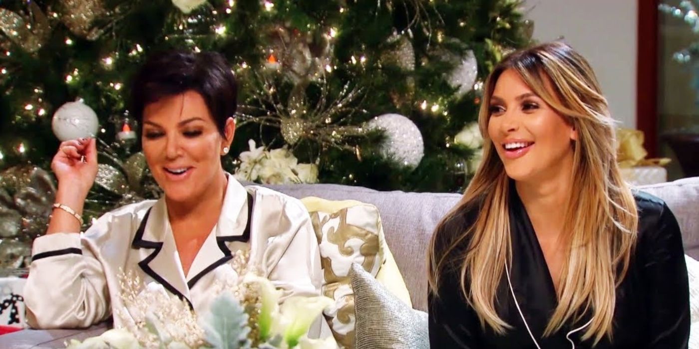 Kris and Kim Kardashian celebrate Christmas on 'Keeping Up with the Kardashians.'