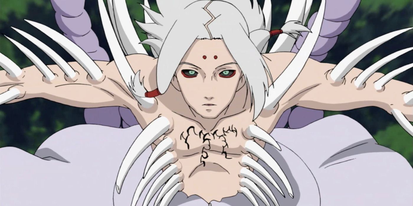 Kimimaro from Naruto with bone spikes sticking out of body.
