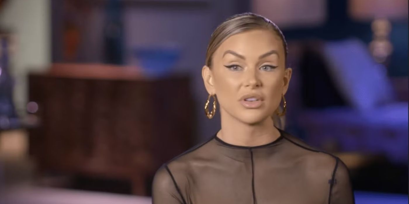 Lala Kent talks to the camera during an aside on Vanderpump Rules Season 11.
