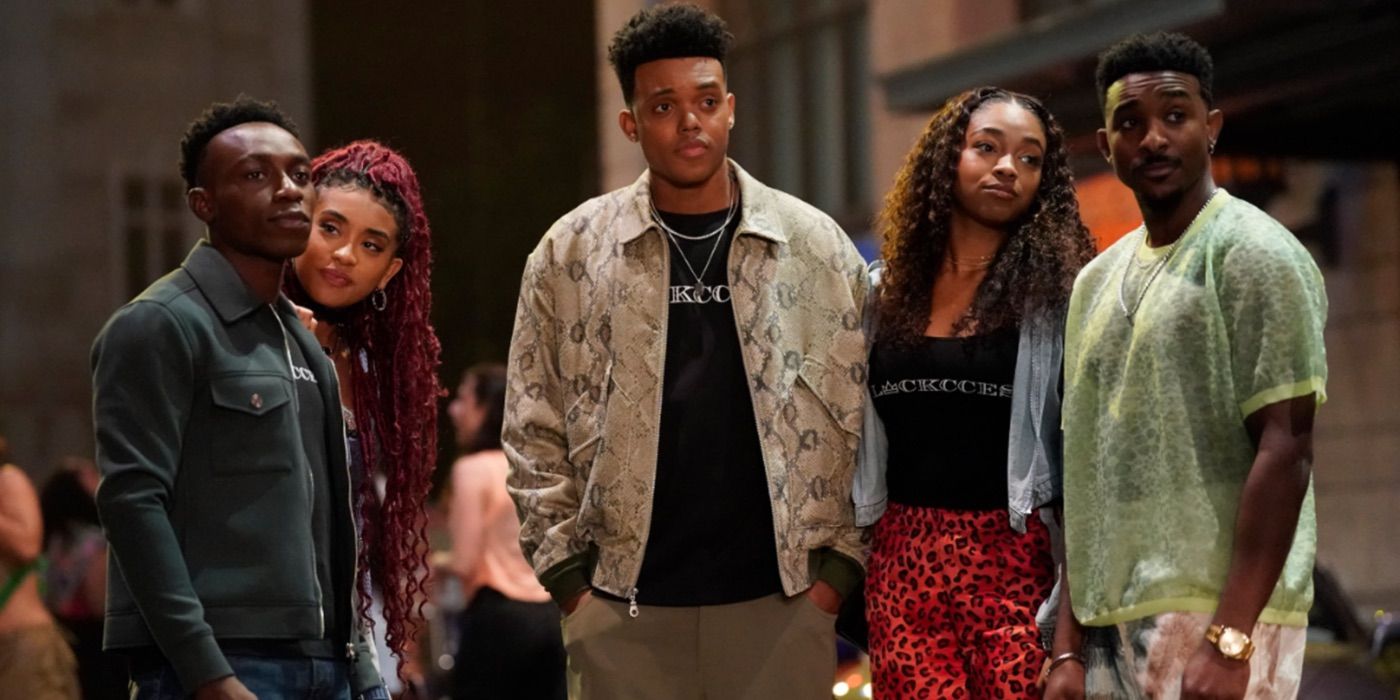 ill Smith stands with his friends, including Jackie, Lisa, and Carlton as they prepare to race for money and to save Jazz&rsquo;s car in season 3, episode 3.