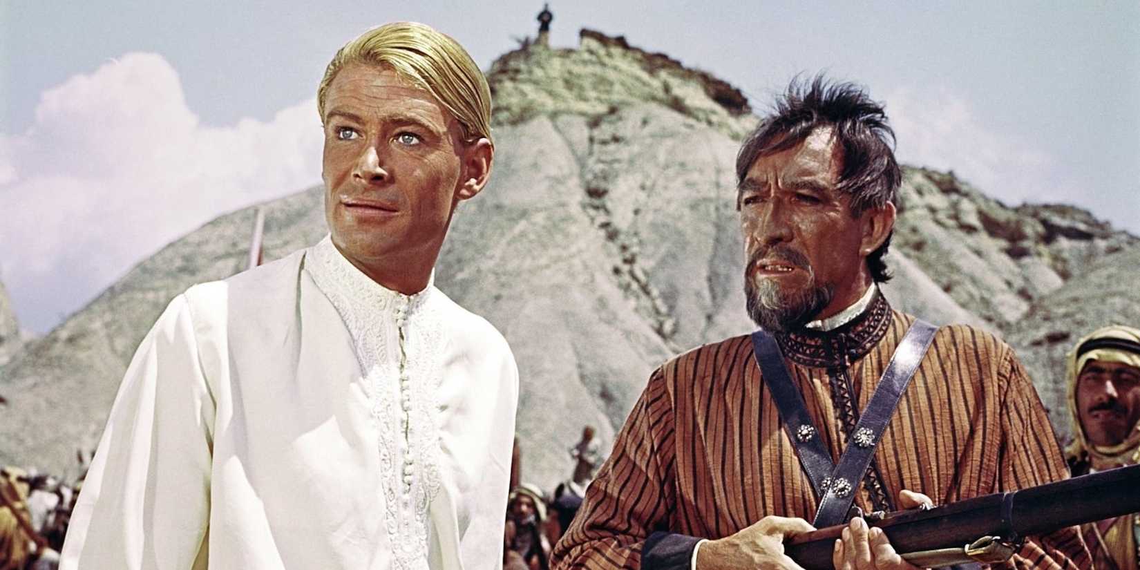 T.E. Lawrence and another man in The Lawrence of Arabia 