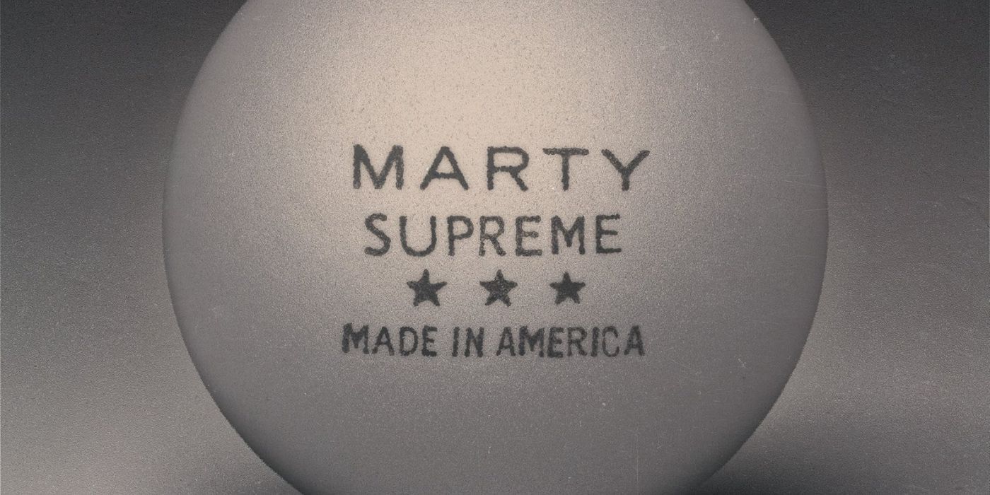 A ping-pong ball on the poster for Marty Supreme.